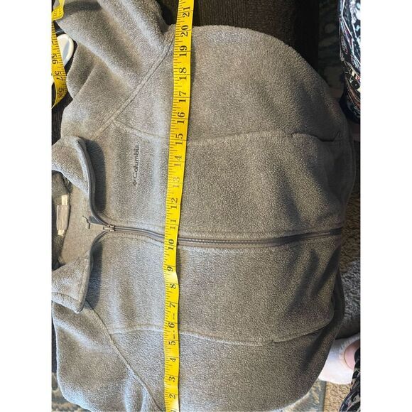 Columbia Womens Gray Long-Sleeve Full-Zip Pointed Collar Fleece Jacket Medium - Picture 12 of 15